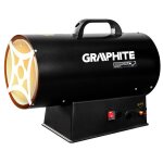 Chauffage au gaz - graphite - 30 kw - version batterie 18 v - protection surchauffe - gaz propane