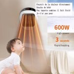 Chauffage mural - gatbosn - pour maison avec tlcommande mini radiateur soufflant 600w 15 - 32?