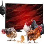 Chauffage pour poulailler - panneau radiant temp�rature r�glable s�curis� - pour int�rieur / ext�rieur ...