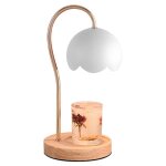 Chauffe - bougie en m�tal � intensit� variable lampe chauffe - bougie parfum�e avec base en bois pour ...