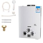 Chauffe - eau � gaz 6l chauffe - eau instantan� portable au propane avec affichage num�rique protections ...