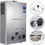 Chauffe - eau � gaz 6l avec modes hiver et �t� chauffe - eau instantan� sans r�servoir 12kw avec kit ...