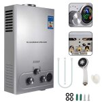 Chauffe - eau  gaz gpl 8l en acier inoxydable sans rservoir propane avec kit de douche appareil de ...