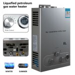 Chauffe - eau  gaz instantan 8l / min 16kw chauffe - eau au propane sans rservoir en acier inoxydable ...