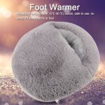 Chauffe - pieds electrique griffe usb pied hiver chaud en peluche chaussures (gris) Chauffe - pieds electrique griffe usb pied hiver chaud en peluche chaussures (gris)