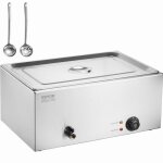 Chauffe - plat buffet 18 l - vevor - bain - marie lectrique 1200 w - pour rchauffer les aliments restauratio ...