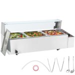 Chauffe - plat buffet  3 bacs de 76 l - vevor - bain - marie lectrique 1500 w - pour rchauffer aliments ...