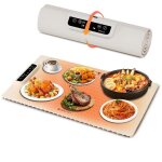 Chauffe plat electrique - chauffe assiette pour aliments - chauffage de toute la surface en 5s 140c ...