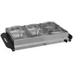 Chauffe - plats électrique - homcom - acier inoxydable - 300w - capacité 2 x 24 l et 2 x 1 l - plaque ... Chauffe - plats électrique - homcom - acier inoxydable - 300w - capacité 2 x 24 l et 2 x 1 l - plaque ...