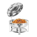 Chauffe - plat ronde 7. 5l - plat de service de buffet en acier inoxydable - oukaning - plateau repas ...