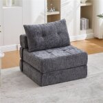 Chauffeuse 1 place adulte fauteuil lit convertible adulte canap avec repose - tte et coussin lombaire ...