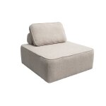 Chauffeuse pour canap� modulable tissu bouclette beige 1 place bao. l 90 x p 90 x h 74cm