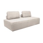 Chauffeuse pour canap� modulable tissu bouclette beige 2 places bao. l 180 x p 90 x h 74cm