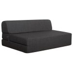 Chauffeuse convertible 2 places en mousse noir - terre de nuit