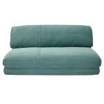 Miliboo - chauffeuse convertible 2 places en tissu velours ctel vert cladon spencer