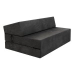 Chauffeuse convertible moderne - fdm - noir 14 cm x 121 cm x 204 cm - fabrication européenne Chauffeuse convertible moderne - fdm - noir 14 cm x 121 cm x 204 cm - fabrication européenne