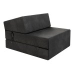 Chauffeuse convertible moderne - fdm - noir 14 cm x 71 cm x 204 cm - fabrication européenne Chauffeuse convertible moderne - fdm - noir 14 cm x 71 cm x 204 cm - fabrication européenne