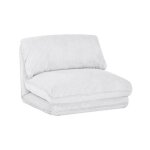 Chauffeuse matelas blanc cass convertible velours ctel grosse cte 1 place cosy