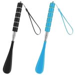 A chausse - pied 2pcs en acier inoxydable t�l�scopique portable long manche sans baisser adaptable � ...