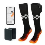 Chaussettes chauffantes - 3 vitesses r�glables - contr�l�es par application - lavable - 2 piles 5000 ...