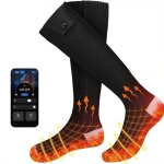 Chaussettes chauffantes chauffe - pieds contr�l� par application 4 niveaux de temp�rature lavables unisexes ...
