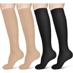 Chaussettes compression 2 paires 15 - 20 mmhg bas contention pour femmes et hommes l / xl