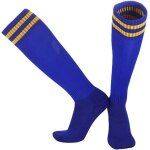Chaussettes de football compression élastique unisexes adaptées au baseball et au rugby(bleu - jaune) ... Chaussettes de football compression élastique unisexes adaptées au baseball et au rugby(bleu - jaune) ...