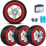 Chaussettes  neige pour pneus de voiture chanes  neige en textile antidrapant pais adaptes aux ...