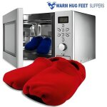 Chaussons chauffants micro - ondes bleu zen - relaxation et confort pour adulte mixte