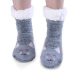 A chausson chaussette chat pour femme 35eu chaussette chaude doux intrieur polaire chaud semelle antidrapant ...