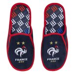 Chaussons - fff - collection officielle - bleu - taille adulte - semelle en gomme