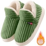 Chaussons hiver chausson chaud homme femme antidrapantes et confortables en peluche forme pantoufles ...