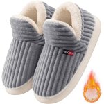Chaussons hiver chausson chaud homme femme antidrapantes et confortables en peluche forme pantoufles ...