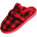 Chaussons en mousse à mémoire de forme coface - rouge et noir taille 36 Chaussons en mousse à mémoire de forme coface - rouge et noir taille 36