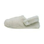 Chausson plate � enfiler crocs classic cozzzy slipper - ecru