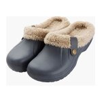 Chaussons sabots de jardinage mixte adulte fourrés hiver - gris - imperméables et confortables gris Chaussons sabots de jardinage mixte adulte fourrés hiver - gris - imperméables et confortables gris