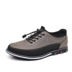 Chaussures bateau en cuir pu grande taille mocassins plates d�contract� respirante confortable - gris ...