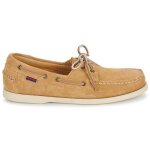 Chaussures bateau - sebago - flesh out - marron - cuir - semelle caoutchouc