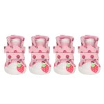 Chaussures pour chien - teddy - bottes antidrapantes - toile respirante - rose - taille 20x10x4cm