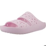 Chanclas mujer mod�le chaussure crocs mod�le classic floral cut out sand - coleur rose