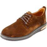 Chaussures derby homme en cuir daim cognac dcd30245