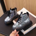 Chaussures enfant?bottines  semelle paisse?brillant et color?bottines chaudes et confortables pour ...