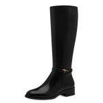 Chaussure femme - botte - tamaris - cuir noir - zip Chaussure femme - botte - tamaris - cuir noir - zip