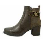 Chaussure femme - bottine - mysoft - marron - zip