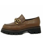 Chaussure femme - mocassin - osvaldo pericoli - cuir - marron