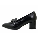 Chaussure femme - mocassin - osvaldo pericoli - cuir verni - noir
