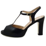 Chaussure femme - sandale nu pieds - osvaldo pericoli - noir - talon et plateau