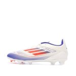 Chaussures de foot blanc / bleu junior adidas f50 league fg / mg Chaussures de foot blanc / bleu junior adidas f50 league fg / mg