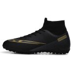 Chaussures de football unisexes ecelen - lgres et respirantes - montant haut courts crampons - noir ...