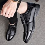 Chaussures habilles homme cuir noir?derbies lgantes  lacets?chaussures de ville confortables pour ...